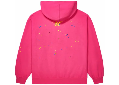 spider pink hoodie back